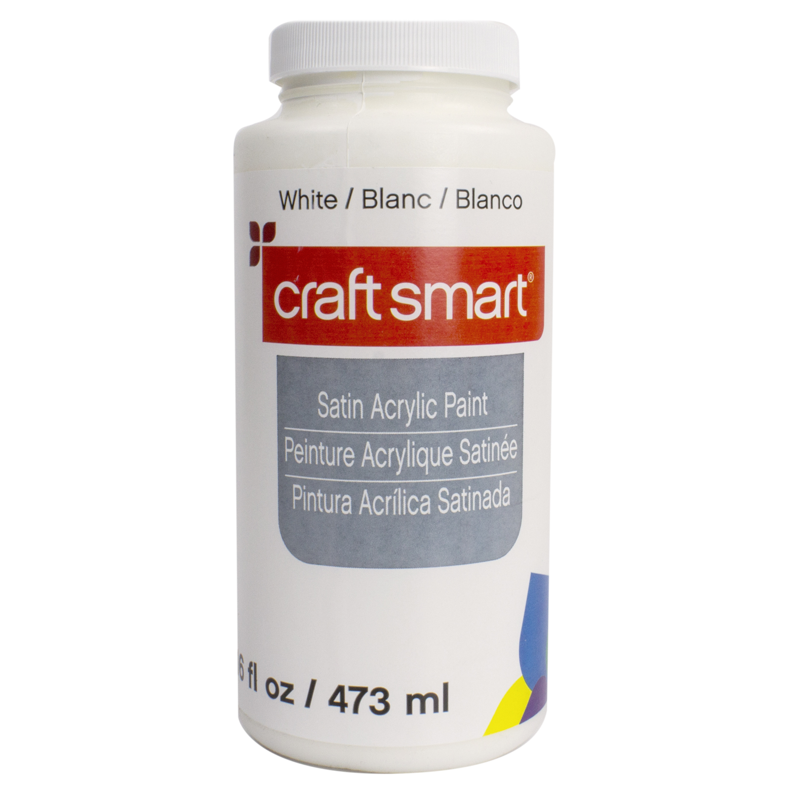 9 Pack: White Satin Acrylic Paint by Craft Smart®, 16oz.